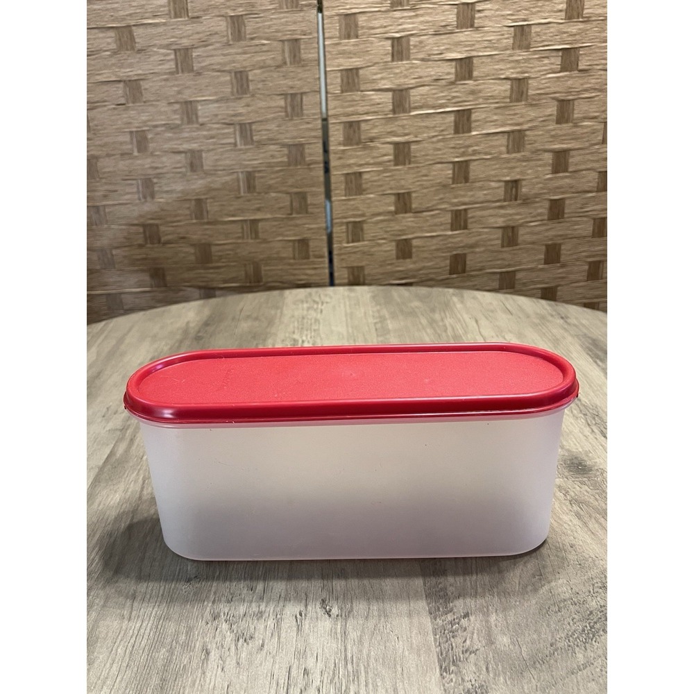 Tupperware Modular Mates Super Oval #2 Container 7.5 Cup‎ Red Seal